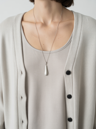 Silver-Plated Necklace with a Pendant