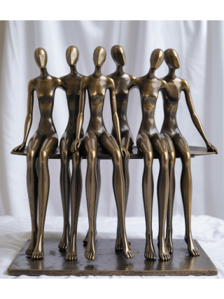 Sitting Break – Decorative Figurine 20×24 cm Bronze
