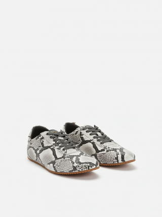 Leather Sneakers with Snakeskin Pattern – OSIRIS